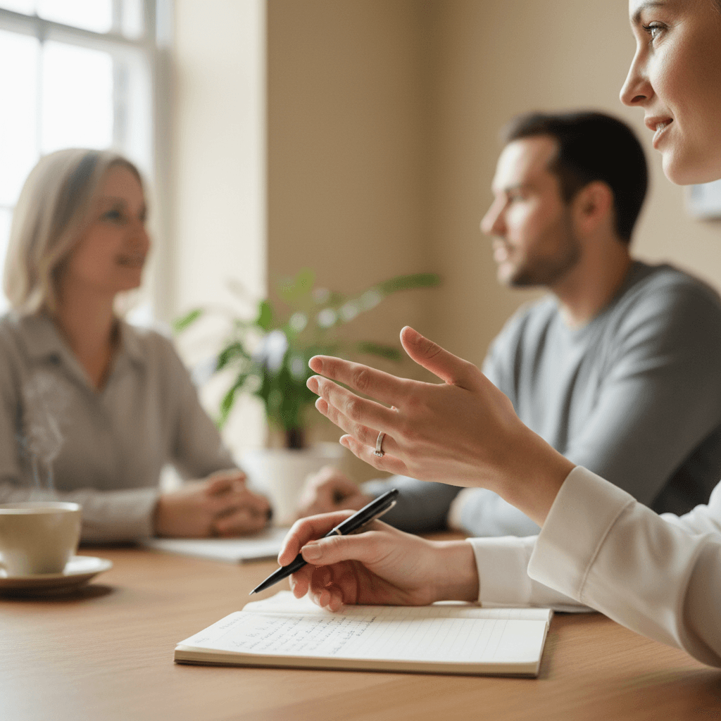 George ofreciendo asesoría turística personalizada a visitante