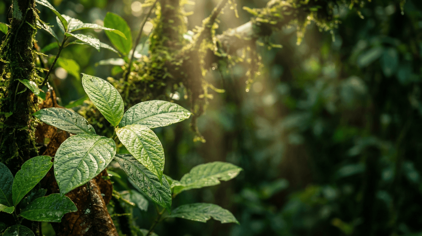 Detalle de flora tropical durante caminata guiada